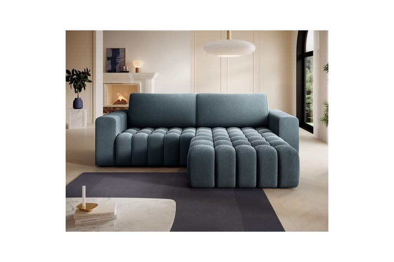 Sektionssoffa Eltap Bonett 250x175x92 cm - Jaffray 40, Blå, Höger - Möbler - Soffa - Bäddsoffa - Bäddsoffa divan