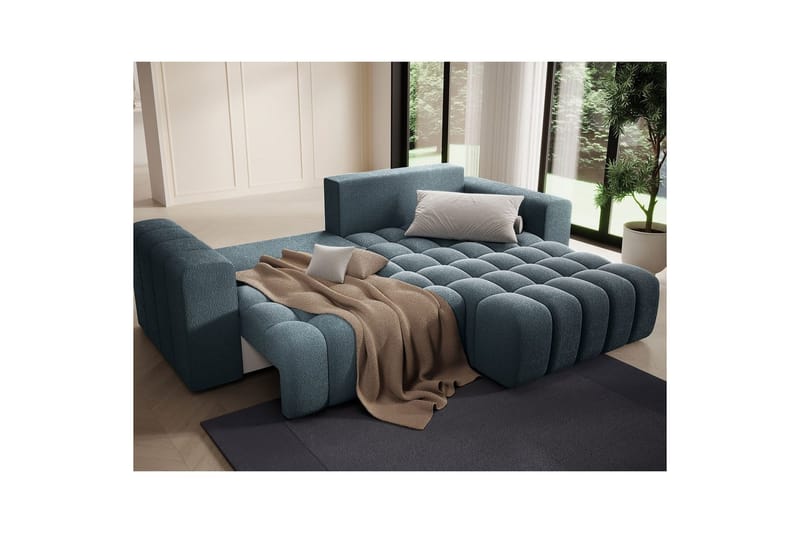 Sektionssoffa Eltap Bonett 250x175x92 cm - Jaffray 40, Blå, Höger - Möbler - Soffa - Bäddsoffa - Bäddsoffa divan