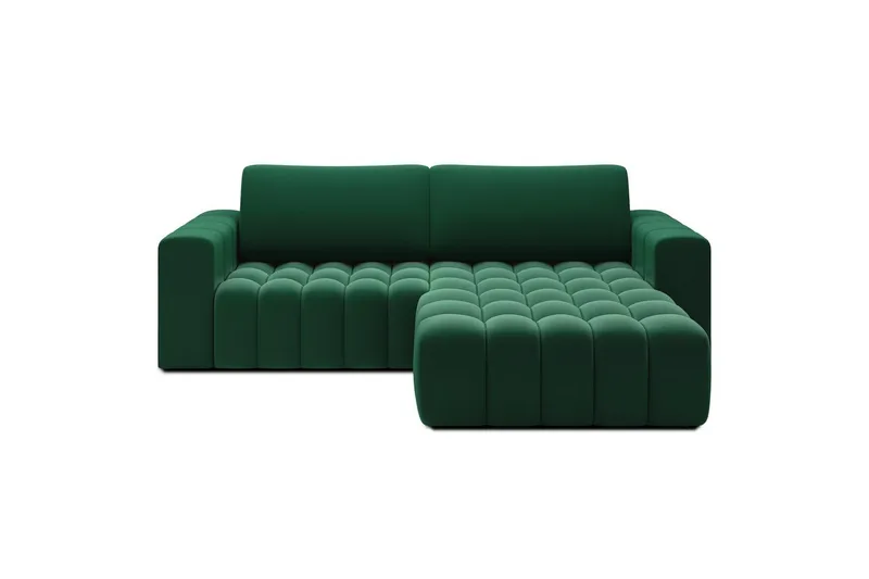 Sektionssoffa Eltap Bonett 250x175x92 cm, Kronos 19, Mörkgrön, Höger