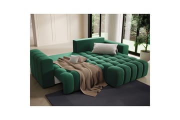 Sektionssoffa Eltap Bonett 250x175x92 cm - Kronos 19, Mörkgrön, Höger - Möbler - Soffa - Bäddsoffa - Bäddsoffa divan