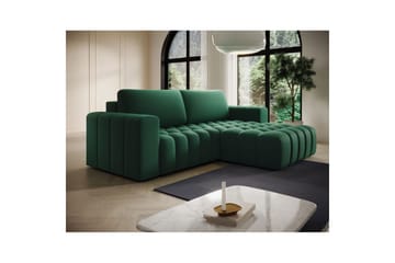 Sektionssoffa Eltap Bonett 250x175x92 cm - Kronos 19, Mörkgrön, Höger - Möbler - Soffa - Bäddsoffa - Bäddsoffa divan