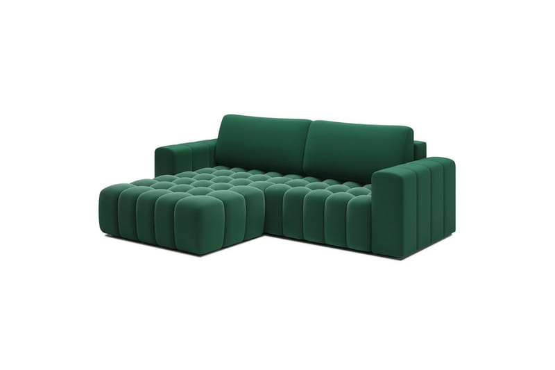 Sektionssoffa Eltap Bonett 250x175x92 cm - Kronos 19, Mörkgrön, Vänster - Möbler - Soffa - Bäddsoffa - Bäddsoffa divan