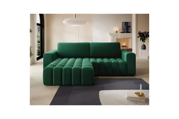 Sektionssoffa Eltap Bonett 250x175x92 cm - Kronos 19, Mörkgrön, Vänster - Möbler - Soffa - Bäddsoffa - Bäddsoffa divan