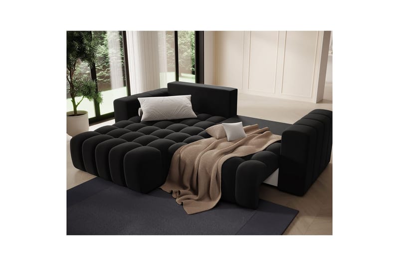 Sektionssoffa Eltap Bonett 250x175x92 cm - Matt Velvet 99, Blå, Vänster - Möbler - Soffa - Bäddsoffa - Bäddsoffa divan
