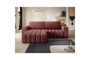 Sektionssoffa Eltap Bonett 250x175x92 cm - Monolith 63, Rosa, Vänster - Möbler - Soffa - Bäddsoffa - Bäddsoffa divan