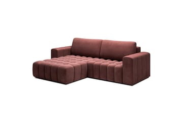 Sektionssoffa Eltap Bonett 250x175x92 cm - Monolith 63, Rosa, Vänster - Möbler - Soffa - Bäddsoffa - Bäddsoffa divan