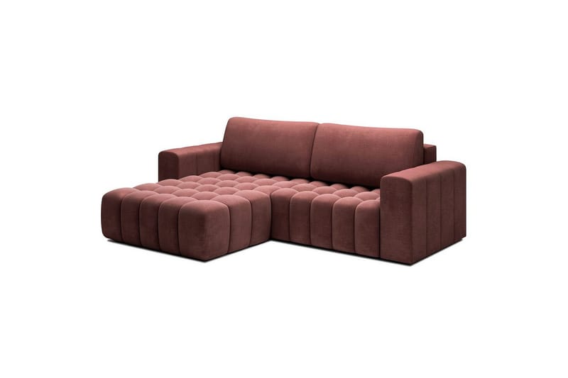 Sektionssoffa Eltap Bonett 250x175x92 cm - Monolith 63, Rosa, Vänster - Möbler - Soffa - Bäddsoffa - Bäddsoffa divan