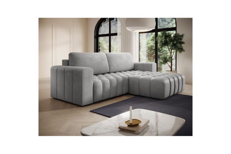 Sektionssoffa Eltap Bonett 250x175x92 cm - Monolith 84, Ljusgrå, Höger - Möbler - Soffa - Bäddsoffa - Bäddsoffa divan