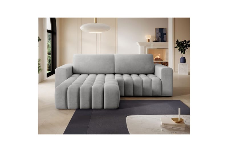 Sektionssoffa Eltap Bonett 250x175x92 cm - Monolith 84, Ljusgrå, Vänster - Möbler - Soffa - Bäddsoffa - Bäddsoffa divan