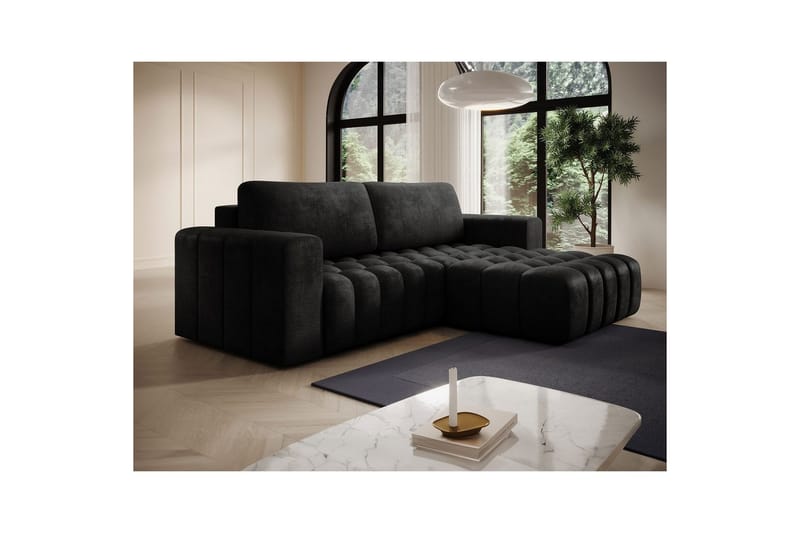 Sektionssoffa Eltap Bonett 250x175x92 cm - Monolith 97, Mörkgrå, Höger - Möbler - Soffa - Bäddsoffa - Bäddsoffa divan