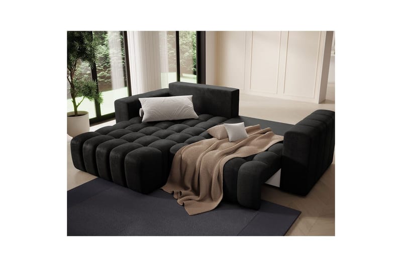 Sektionssoffa Eltap Bonett 250x175x92 cm - Monolith 97, Mörkgrå, Vänster - Möbler - Soffa - Bäddsoffa - Bäddsoffa divan