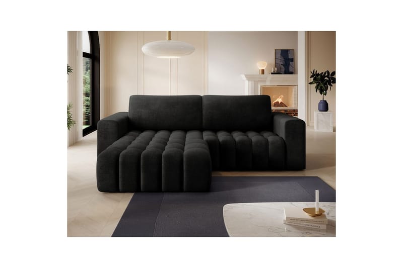 Sektionssoffa Eltap Bonett 250x175x92 cm - Monolith 97, Mörkgrå, Vänster - Möbler - Soffa - Bäddsoffa - Bäddsoffa divan