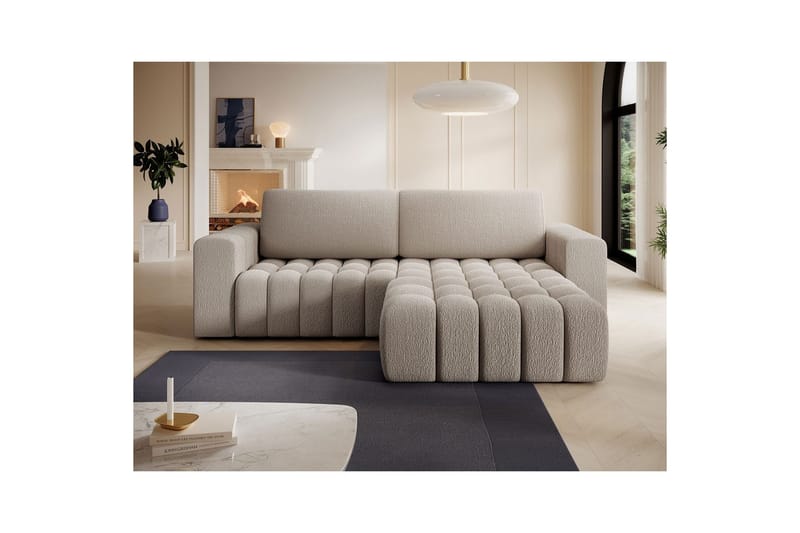 Sektionssoffa Eltap Bonett 250x175x92 cm - Royal 18, Beige, Höger - Möbler - Soffa - Bäddsoffa - Bäddsoffa divan