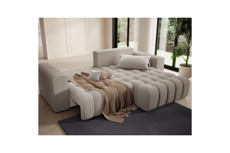 Sektionssoffa Eltap Bonett 250x175x92 cm - Royal 18, Beige, Höger - Möbler - Soffa - Bäddsoffa - Bäddsoffa divan