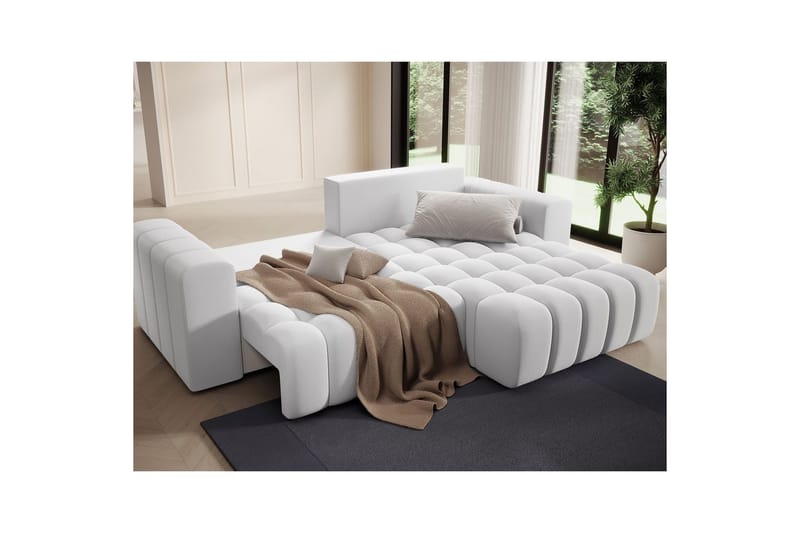 Sektionssoffa Eltap Bonett 250x175x92 cm - Solar 01, Vit, Höger - Möbler - Soffa - Bäddsoffa - Bäddsoffa divan