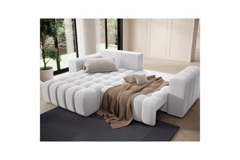 Sektionssoffa Eltap Bonett 250x175x92 cm - Solar 01, Vit, Vänster - Möbler - Soffa - Bäddsoffa - Bäddsoffa divan