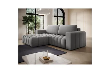 Sektionssoffa Eltap Bonett 250x175x92 cm - Paros 05, Ljusgrå, Vänster - Möbler - Soffa - Bäddsoffa - Bäddsoffa divan