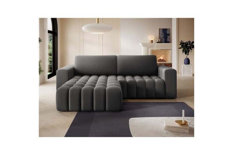Sektionssoffa Eltap Bonett 250x175x92 cm - Paros 06, Grå, Vänster - Möbler - Soffa - Bäddsoffa - Bäddsoffa divan