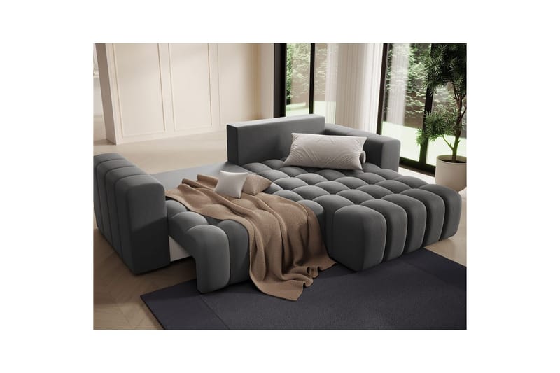 Sektionssoffa Eltap Bonett 250x175x92 cm - Paros 06, Grå, Höger - Möbler - Soffa - Bäddsoffa - Bäddsoffa divan