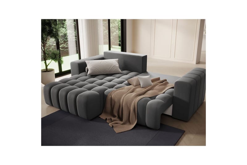 Sektionssoffa Eltap Bonett 250x175x92 cm - Paros 06, Grå, Vänster - Möbler - Soffa - Bäddsoffa - Bäddsoffa divan