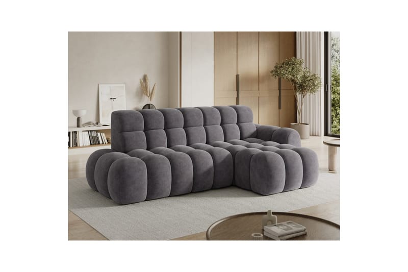 Sektionssoffa Eltap Ceedro 283x165x98 cm - Aura 04, Grå, Höger - Möbler - Soffa - Bäddsoffa - Bäddsoffa divan