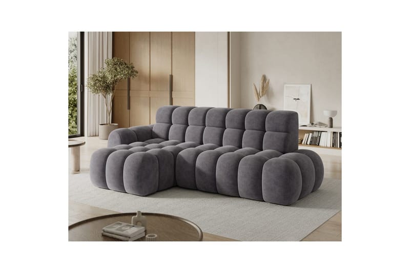 Sektionssoffa Eltap Ceedro 283x165x98 cm - Aura 04, Grå, Vänster - Möbler - Soffa - Bäddsoffa - Bäddsoffa divan
