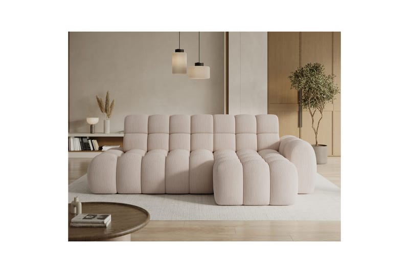 Sektionssoffa Eltap Ceedro 283x165x98 cm - Jarell 20, Beige, Höger - Möbler - Soffa - Bäddsoffa - Bäddsoffa divan