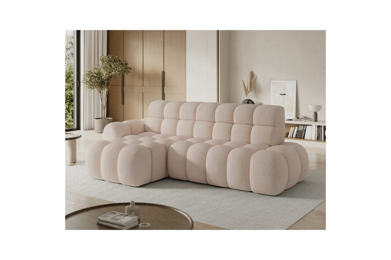Sektionssoffa Eltap Ceedro 283x165x98 cm - Jarell 20, Beige, Vänster - Möbler - Soffa - Bäddsoffa - Bäddsoffa divan