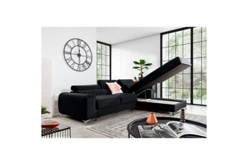 Sektionssoffa Eltap Grayson 278x205x92 cm - Loco 10, Svart, Höger - Möbler - Soffa - Bäddsoffa - Bäddsoffa divan