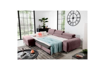 Sektionssoffa Eltap Grayson 278x205x92 cm - Loco 24, Rosa, Vänster - Möbler - Soffa - Bäddsoffa - Bäddsoffa divan