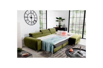 Sektionssoffa Eltap Grayson 278x205x92 cm - Loco 33, Grön, Höger - Möbler - Soffa - Bäddsoffa - Bäddsoffa divan