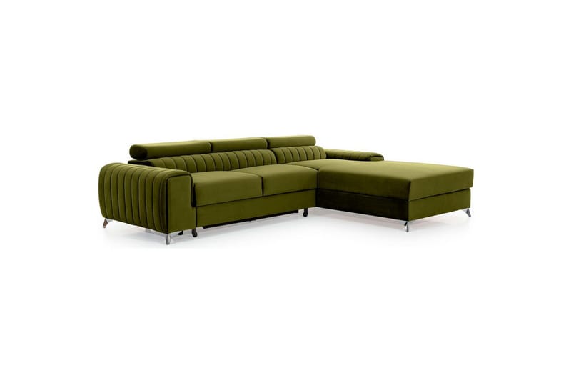 Sektionssoffa Eltap Grayson 278x205x92 cm - Loco 33, Grön, Höger - Möbler - Soffa - Bäddsoffa - Bäddsoffa divan