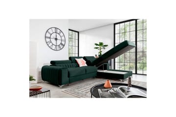 Sektionssoffa Eltap Grayson 278x205x92 cm - Loco 35, Mörkgrön, Höger - Möbler - Soffa - Bäddsoffa - Bäddsoffa divan