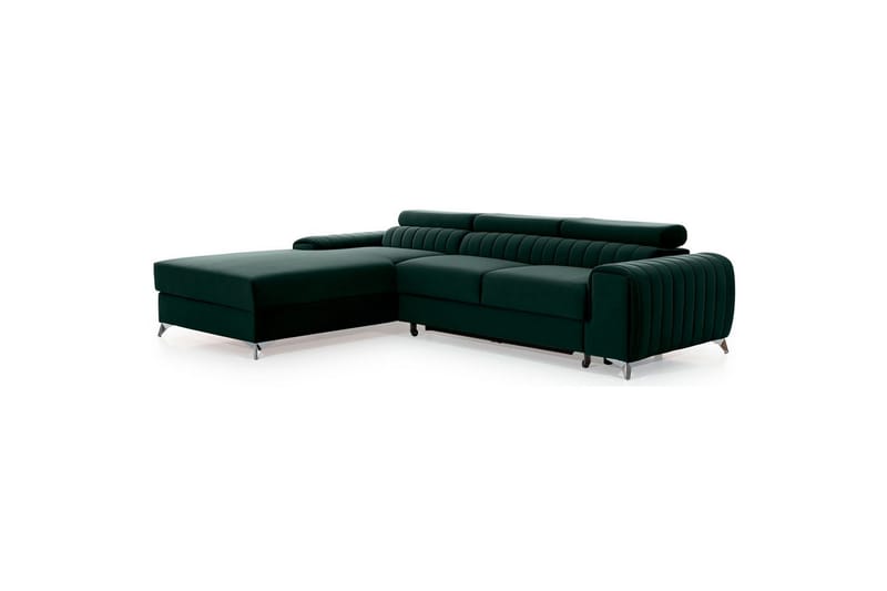 Sektionssoffa Eltap Grayson 278x205x92 cm - Loco 35, Mörkgrön, Vänster - Möbler - Soffa - Bäddsoffa - Bäddsoffa divan