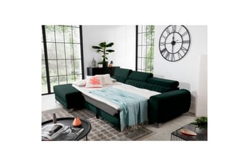 Sektionssoffa Eltap Grayson 278x205x92 cm - Loco 35, Mörkgrön, Vänster - Möbler - Soffa - Bäddsoffa - Bäddsoffa divan