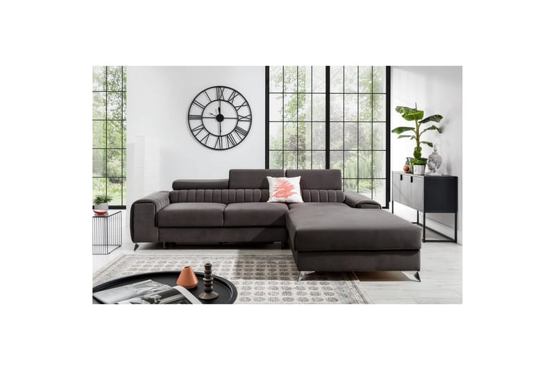 Sektionssoffa Eltap Grayson 278x205x92 cm - Loco 4, Ljusgrå, Höger - Möbler - Soffa - Bäddsoffa - Bäddsoffa divan