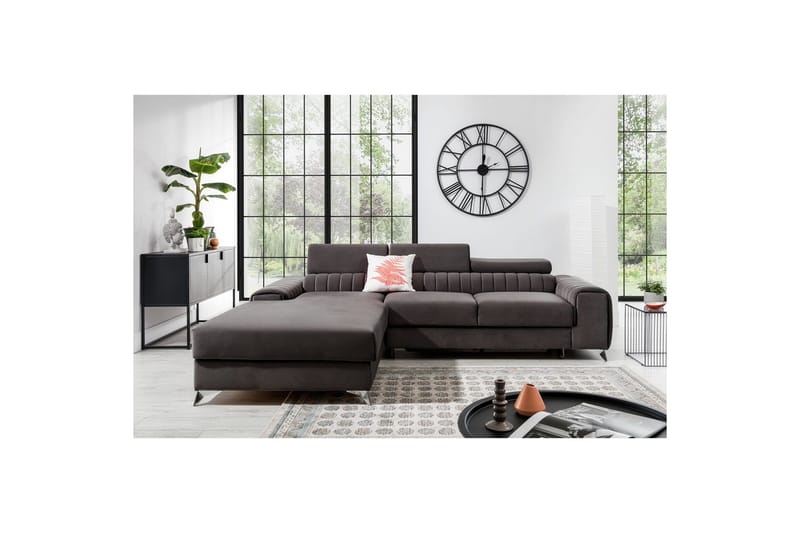 Sektionssoffa Eltap Grayson 278x205x92 cm - Loco 4, Ljusgrå, Vänster - Möbler - Soffa - Bäddsoffa - Bäddsoffa divan
