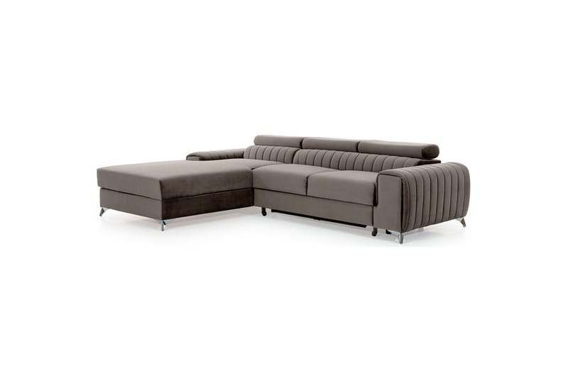 Sektionssoffa Eltap Grayson 278x205x92 cm - Loco 4, Ljusgrå, Vänster - Möbler - Soffa - Bäddsoffa - Bäddsoffa divan