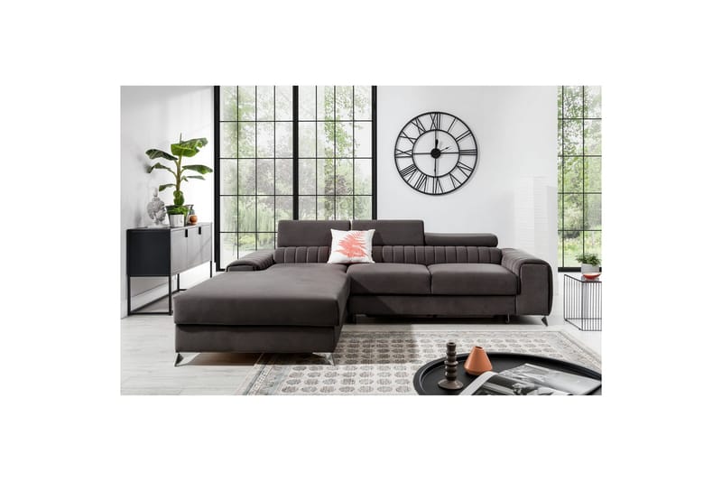 Sektionssoffa Eltap Grayson 278x205x92 cm - Loco 4, Ljusgrå, Vänster - Möbler - Soffa - Bäddsoffa - Bäddsoffa divan