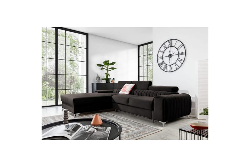 Sektionssoffa Eltap Grayson 278x205x92 cm - Loco 5, Grå, Vänster - Möbler - Soffa - Bäddsoffa - Bäddsoffa divan