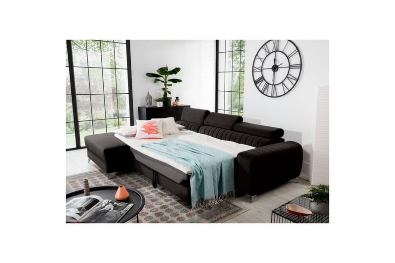 Sektionssoffa Eltap Grayson 278x205x92 cm - Loco 5, Grå, Vänster - Möbler - Soffa - Bäddsoffa - Bäddsoffa divan