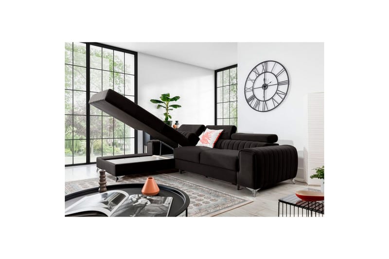 Sektionssoffa Eltap Grayson 278x205x92 cm - Loco 5, Grå, Vänster - Möbler - Soffa - Bäddsoffa - Bäddsoffa divan