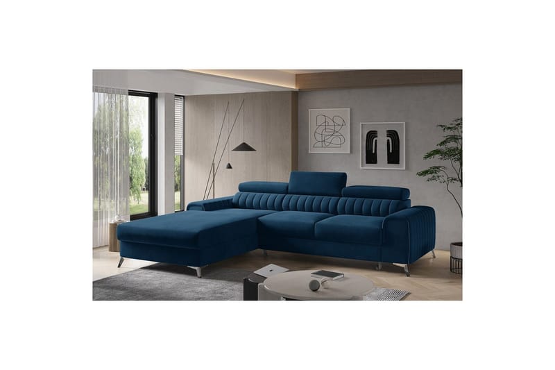 Sektionssoffa Eltap Grayson 278x205x92 cm - Lukso 40, Mörkblå, Vänster - Möbler - Soffa - Bäddsoffa - Bäddsoffa divan