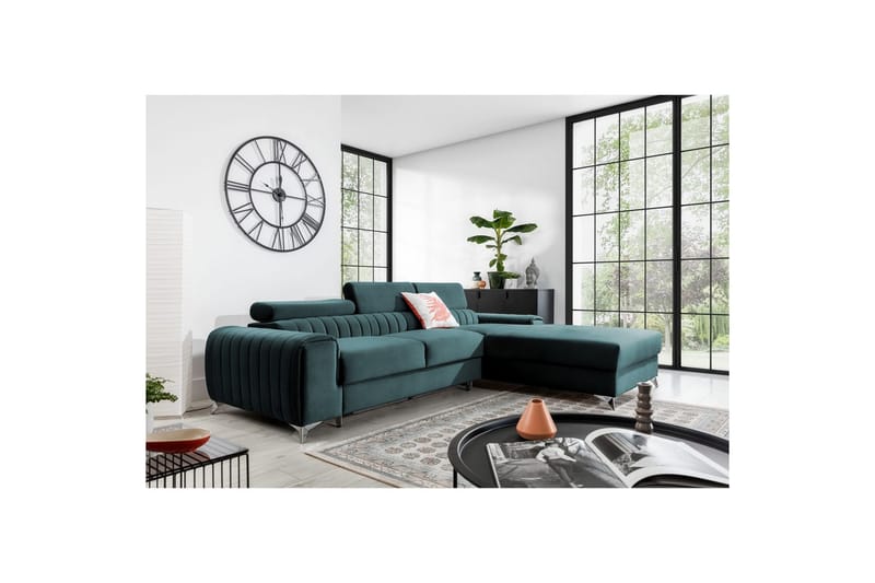 Sektionssoffa Eltap Grayson 278x205x92 cm - Monolith 76, Blå, Höger - Möbler - Soffa - Bäddsoffa - Bäddsoffa divan