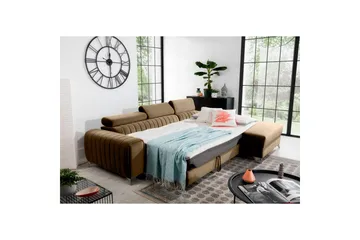 Sektionssoffa Eltap Grayson 278x205x92 cm - Nube 20, Beige, Höger - Möbler - Soffa - Bäddsoffa - Bäddsoffa divan