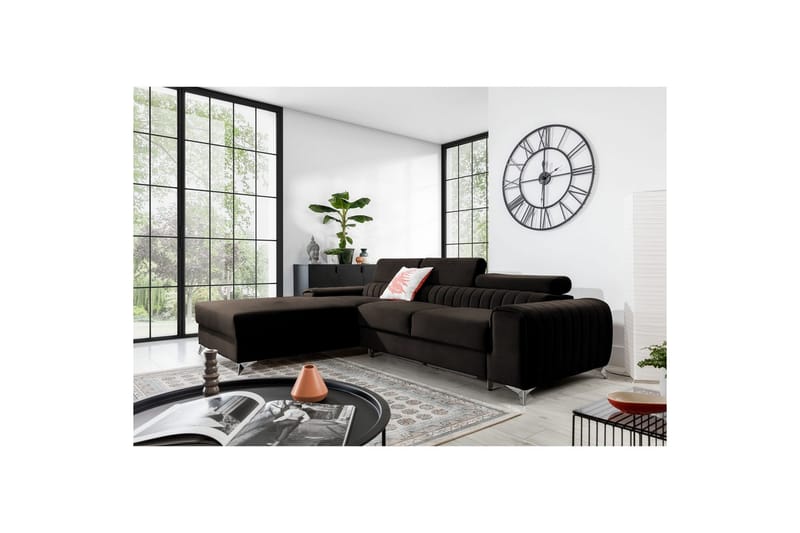 Sektionssoffa Eltap Grayson 278x205x92 cm - Nube 22, Brun, Vänster - Möbler - Soffa - Bäddsoffa - Bäddsoffa divan