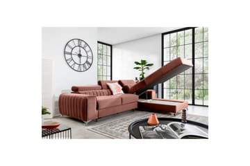 Sektionssoffa Eltap Grayson 278x205x92 cm - Nube 24, Rosa, Höger - Möbler - Soffa - Bäddsoffa - Bäddsoffa divan