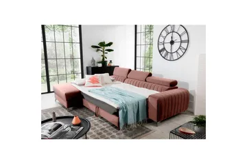 Sektionssoffa Eltap Grayson 278x205x92 cm - Nube 24, Rosa, Vänster - Möbler - Soffa - Bäddsoffa - Bäddsoffa divan