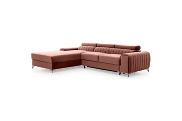 Sektionssoffa Eltap Grayson 278x205x92 cm - Nube 24, Rosa, Vänster - Möbler - Soffa - Bäddsoffa - Bäddsoffa divan
