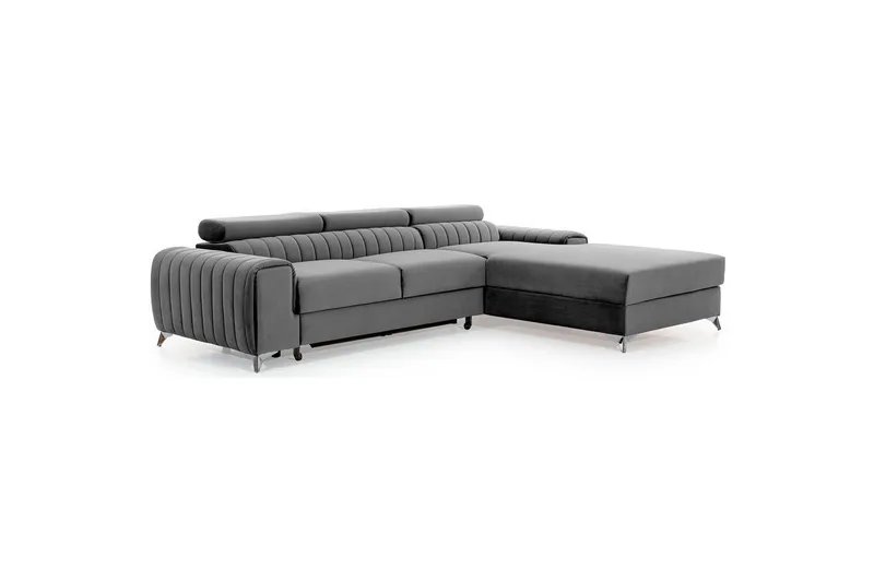 Sektionssoffa Eltap Grayson 278x205x92 cm - Nube 3, Ljusgrå, Höger - Möbler - Soffa - Bäddsoffa - Bäddsoffa divan